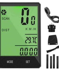 Wireless Bike Computer, Multi-Functions, Real Waterproof Bicycle Speedometer, Cycling Odometer with 2.8'' Large LCD Display, Easy to Use