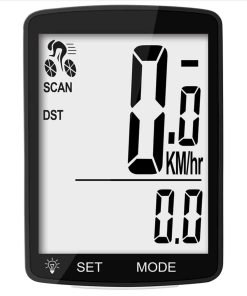 Wireless Bike Computer with 20 Functions, Waterproof Bicycle Speedometer, 3'' Large LCD Display, Easy to Use Cycling Odometer